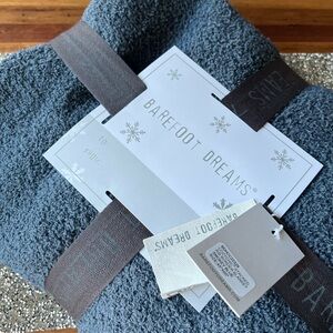 Barefoot Dreams Blanket w/Ribbed Trim